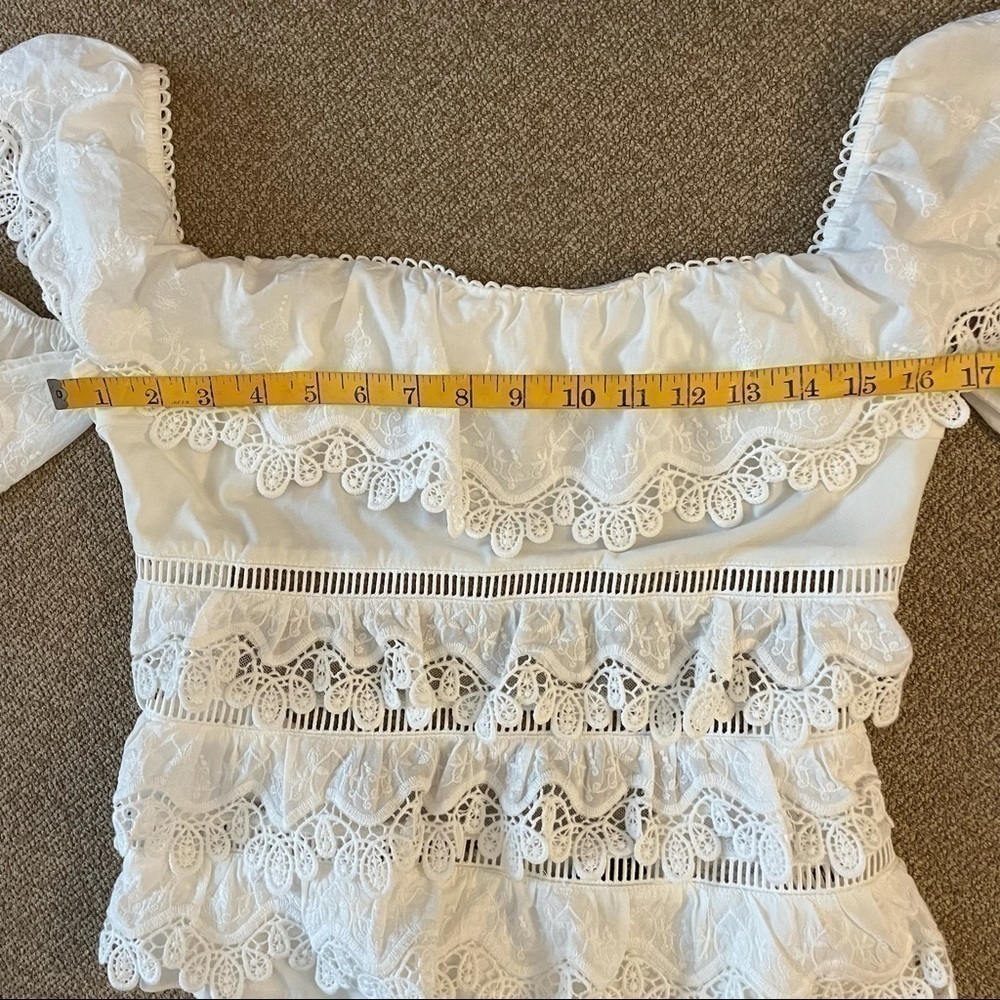 Alpha & Omega Off-Shoulder Ruffle Bodysuit NWT - Picture 6 of 9